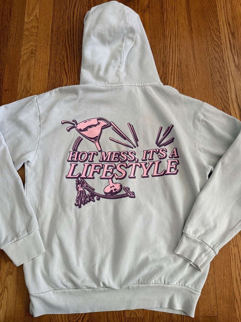 Alix Earle Hot Mess lifestyle gray hoodie Large